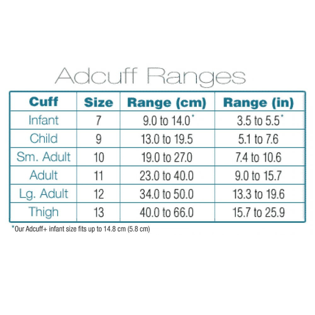 ADC e-sphyg Automatic Blood Pressure Monitor. Adcuff Range