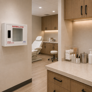 American Hospital Supply Wall Mounted AED Cabinet with Alarm