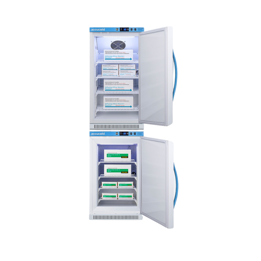 Summit Accucold 20" Wide Performance Series All-Refrigerator/All-Freezer Combination (RS32PVBIADA-AFZ2PVBIADASTACK)