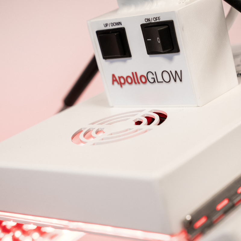 Body Balance System Apollo GLOW red light therapy system showing the control panel