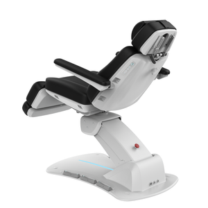 Aspromus Upgrade Plus Medical Spa Chair shown with Coal upholstery showing the back view.