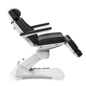 Aspromus Upgrade Plus Medical Spa Chair shown with Coal upholstery showing the profile view.