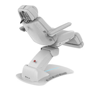 Aspromus Upgrade Plus Medical Spa Chair shown with Porcelain upholstery showing the back view.