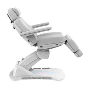 Aspromus Upgrade Plus Medical Spa Chair shown with Porcelain upholstery showing the profile view.