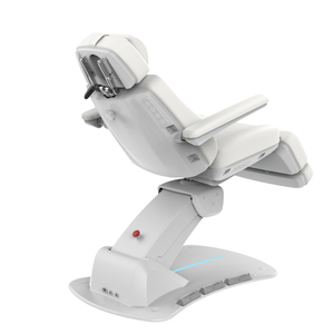Aspromus Upgrade Plus Medical Spa Chair shown with Snow upholstery showing the back view.