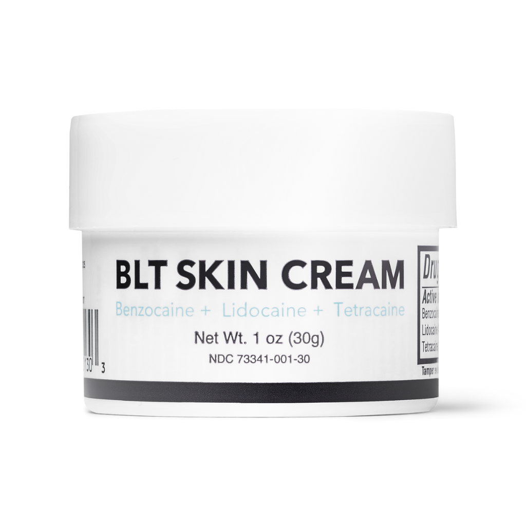 BLT Skin Cream Benzocaine Lidocaine Tetracaine jar