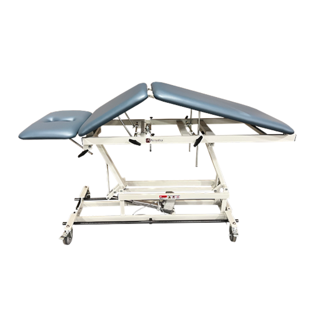 The Bar Activated Treatment Table AM-BA300 is a durable and versatile therapy table designed for rehabilitation, physical therapy, and clinical examination environments. 