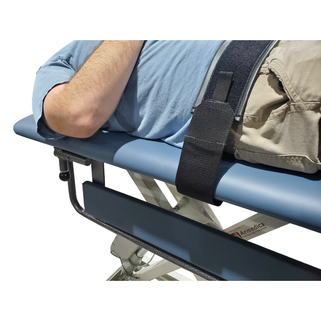 Bar Activated Treatment Table AM-BA300 illustrating patient positioning.