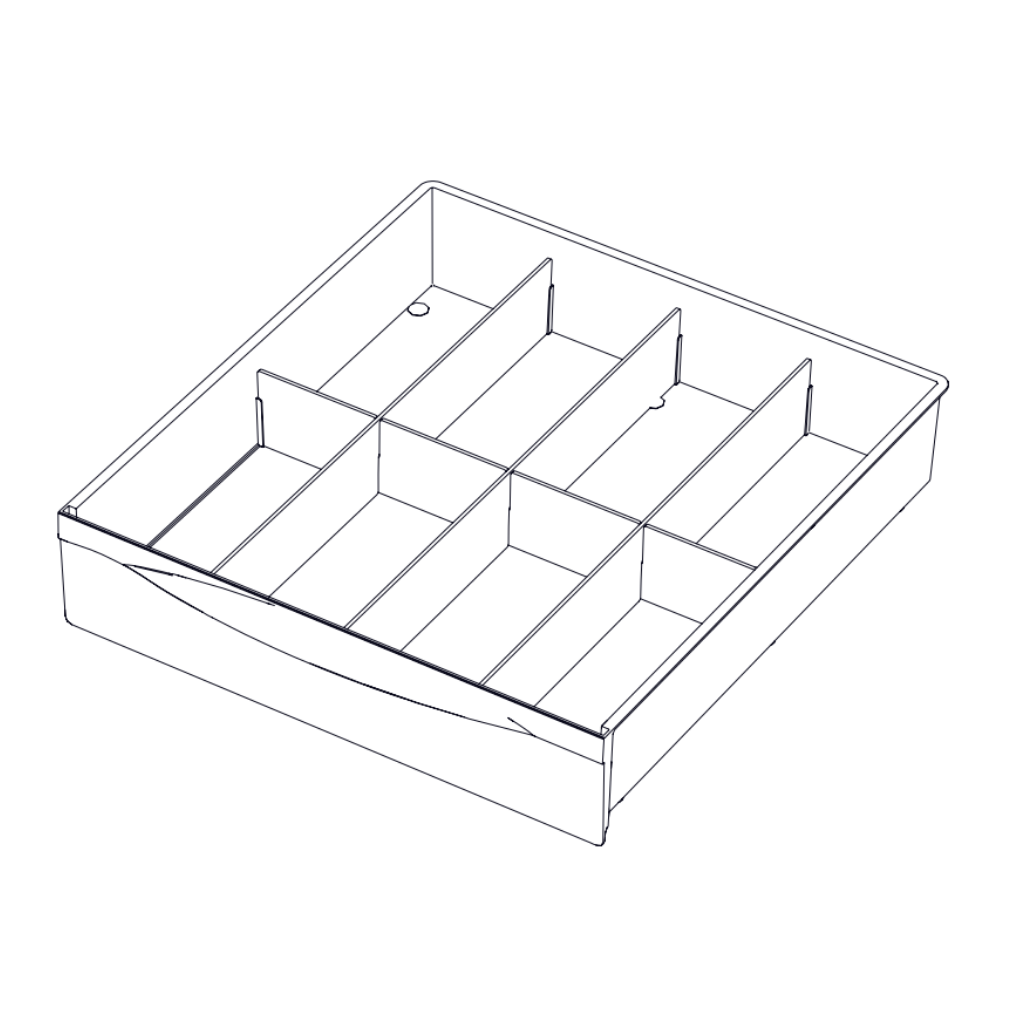 Brewer Front Drawer Dividers for Access 1000 (3500288) keeping essential supplies neatly arranged and easily accessible during treatments.
