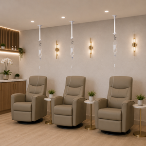 Ceiling Mounted Stationary IV Pendant For IV Therapy Businesses