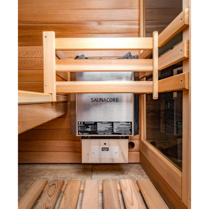 Saunacore Classic Style Full Glass Front Interior-3