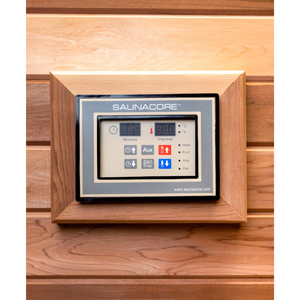 Saunacore Classic Style Full Glass Front Interior-6