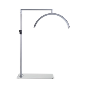 CosmoGlo LED Original light Silver with adjustable arm and phone clip, professional illumination tool for med spa injectors and dermatology treatment procedures.