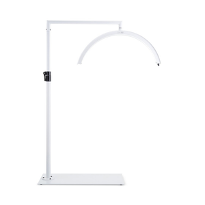 CosmoGlo LED original light White with adjustable arm and phone clip, professional illumination tool for med spa injectors and dermatology treatment procedures.