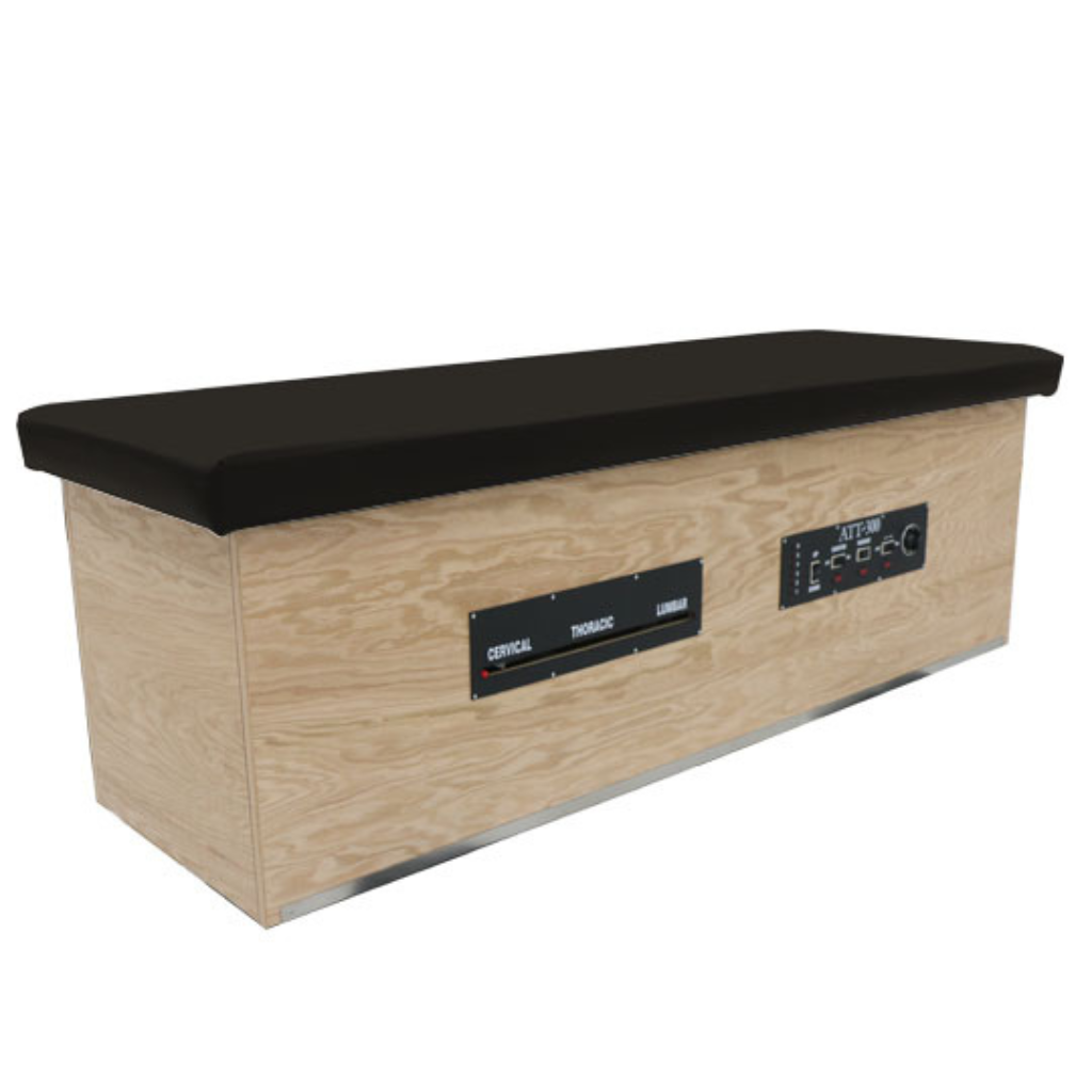 Custom Craftworks ATT-300 Wood Roller Massage Table (ATT-300-W-04O) - Black