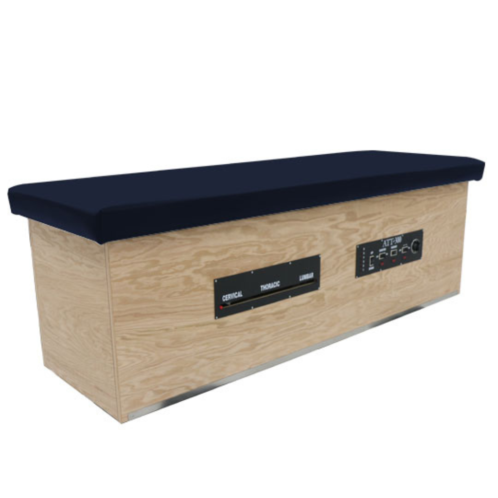 Custom Craftworks ATT-300 Wood Roller Massage Table (ATT-300-W-04O) - Imperial Blue