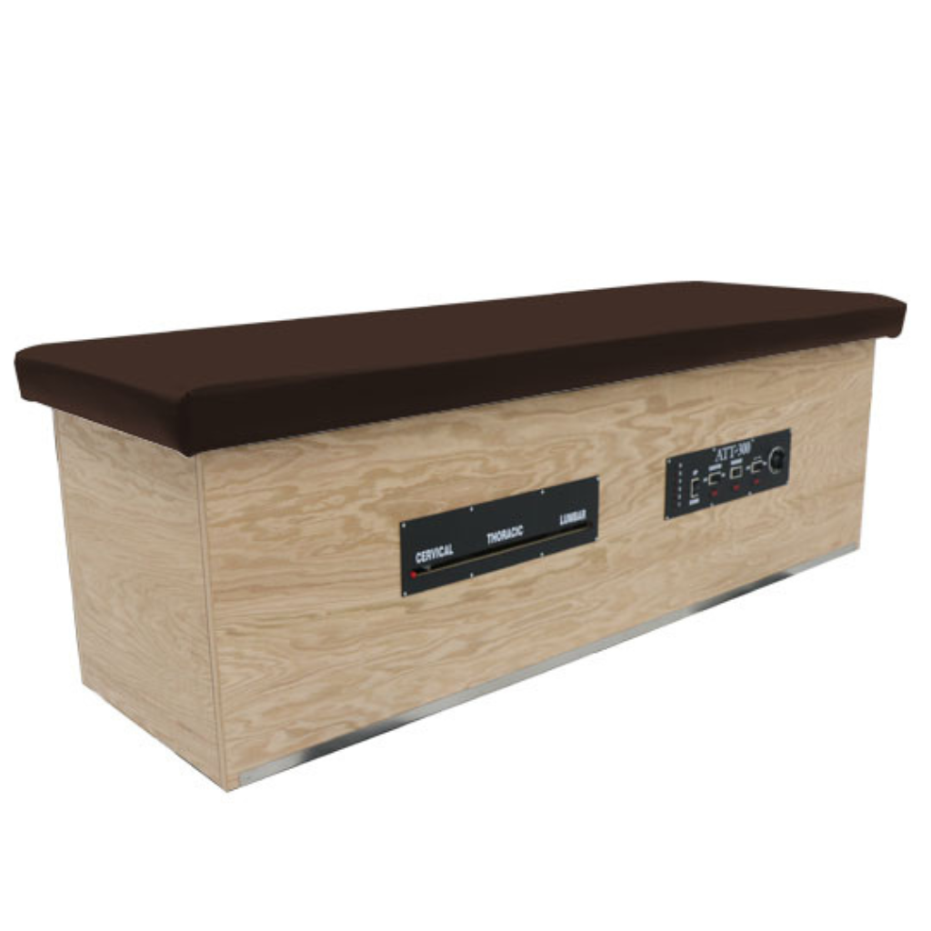 Custom Craftworks ATT-300 Wood Roller Massage Table (ATT-300-W-04O) - Mocha