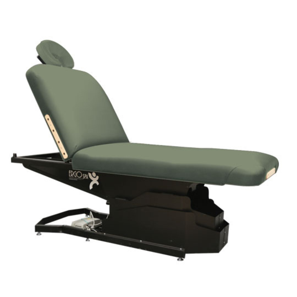Custom Craftworks Spa Series ErgoSpa Lift Back Electric Treatment Table - Sage