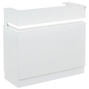 DIR Langara LED Modern Salon Reception Desk (4104): White, LED