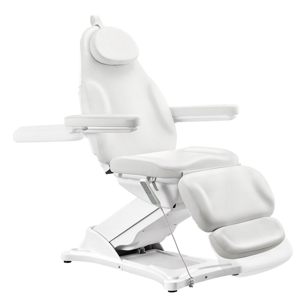 Dream In Reality Bellucci Electrical Facial Bed (8194): White, Adjustable Armrest