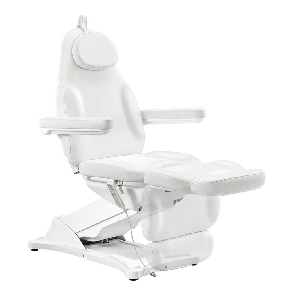 Dream In Reality Bellucci Electrical Facial Bed (8194): White, Adjustable Footrest