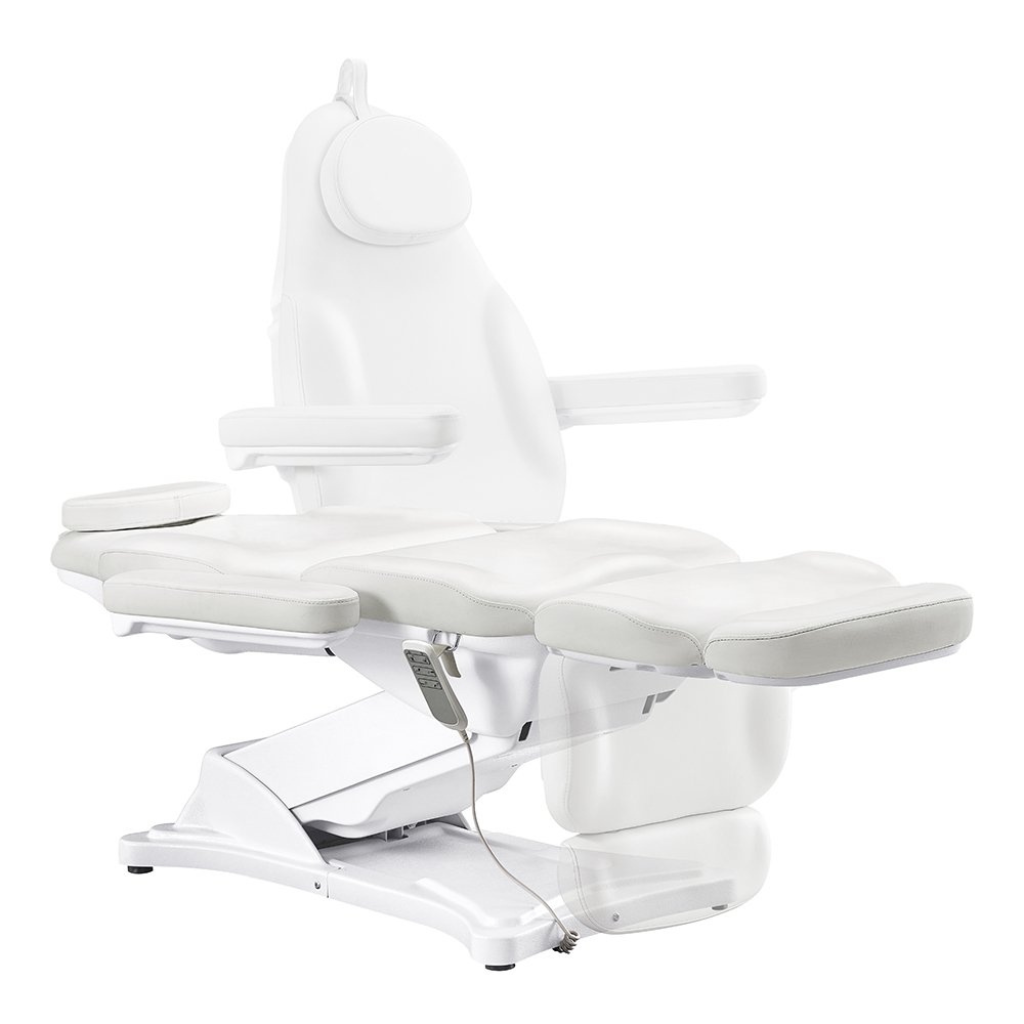 Dream In Reality Bellucci Electrical Facial Bed (8194): White, Backrest Lift