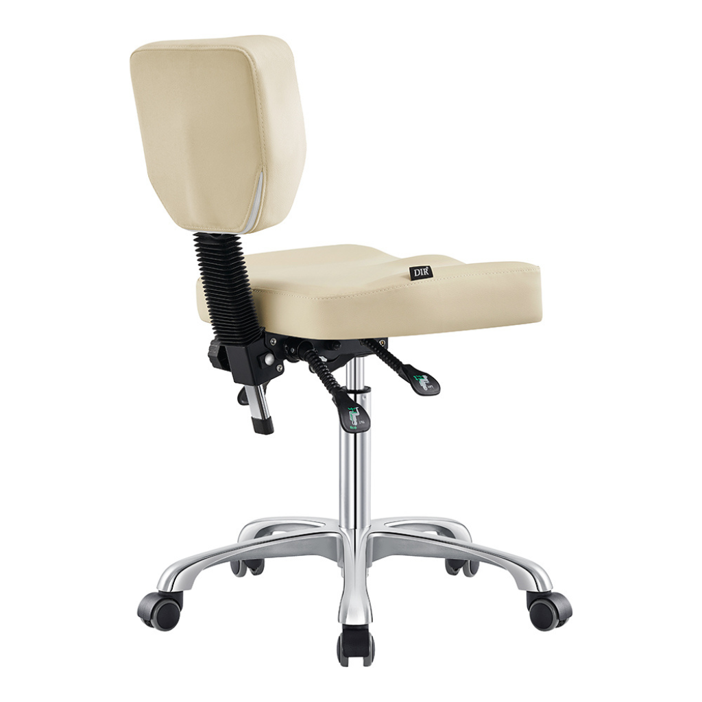 Dream In Reality Cadence Medical Stool (9030YH): Beige, Back View
