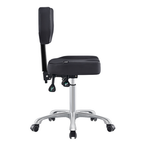 Dream In Reality Cadence Medical Stool (9030YH): Black, Side View