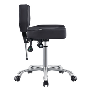 Dream In Reality Cadence Medical Stool (9030YH): Black, Side View