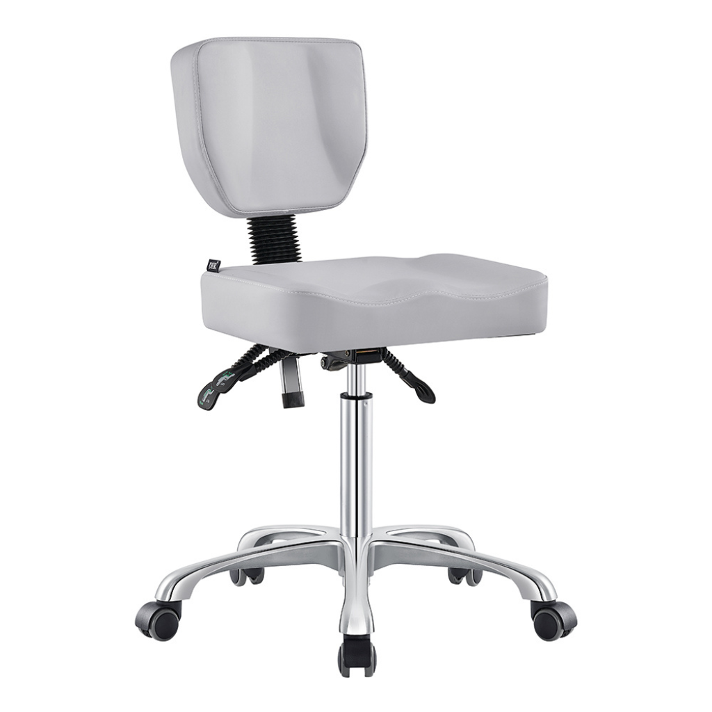 Dream In Reality Cadence Medical Stool (9030YH): Gray, Front View