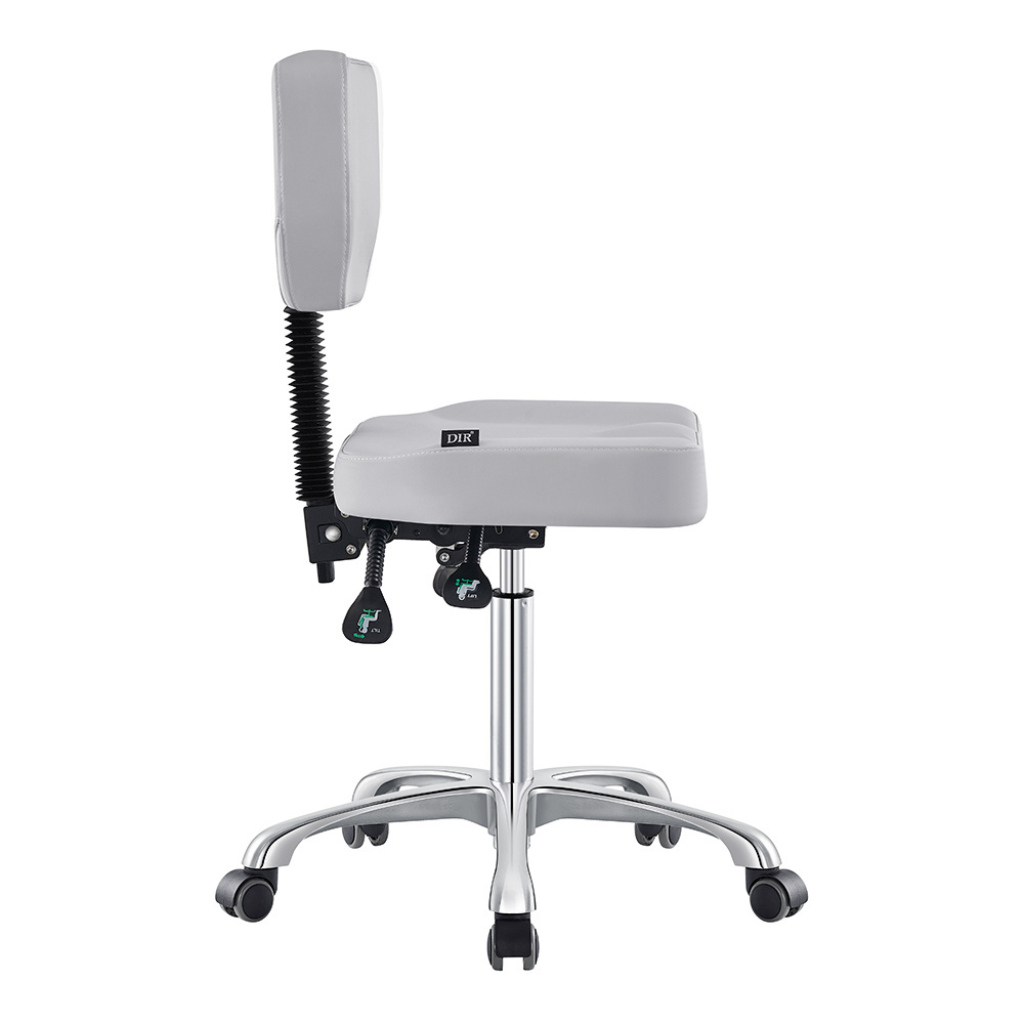 Dream In Reality Cadence Medical Stool (9030YH): Gray, Side View