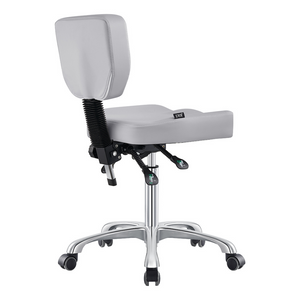 Dream In Reality Cadence Medical Stool (9030YH): Gray, Back View