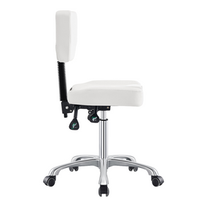 Dream In Reality Cadence Medical Stool (9030YH): White, Side View