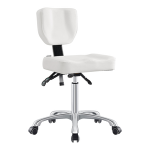 Dream In Reality Cadence Medical Stool (9030YH): White, Front View