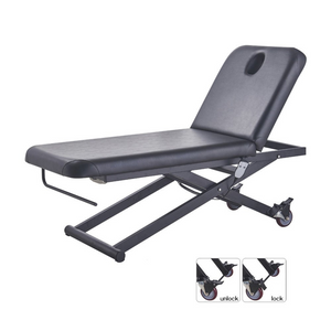 Dream In Reality Ebro Electric Facial Bed / Massage Table (8110): Black, Caster Wheels