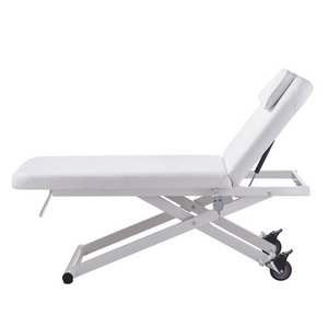 Dream In Reality Ebro Electric Facial Bed / Massage Table (8110): White, Backrest Lift