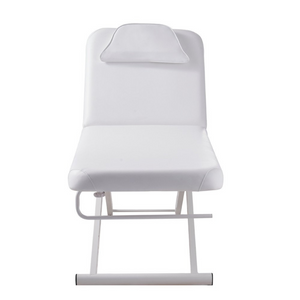 Dream In Reality Ebro Electric Facial Bed / Massage Table (8110): White, Front View