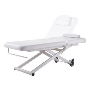 Dream In Reality Ebro Electric Facial Bed / Massage Table (8110): White, Backrest Lift System