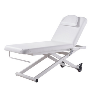 Dream In Reality Ebro Electric Facial Bed / Massage Table (8110): White, Side View