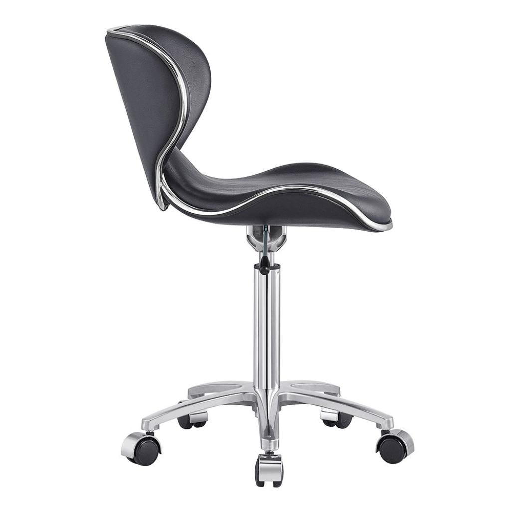 Dream In Reality Esperto Stool (9958): Black, Side View