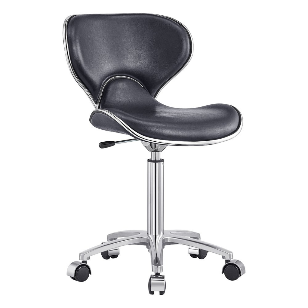 Dream In Reality Esperto Stool (9958): Black, Front View