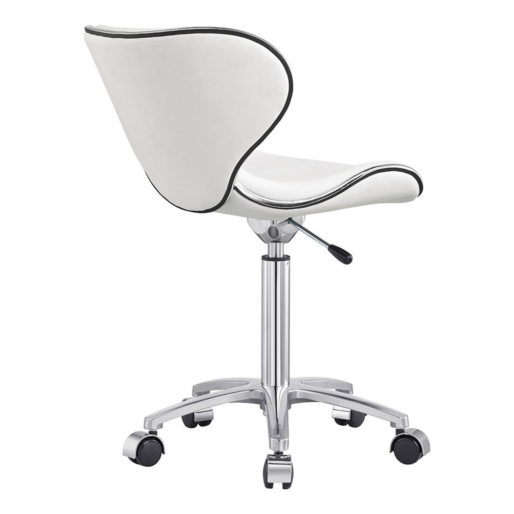 Dream In Reality Esperto Stool (9958): White, Back View