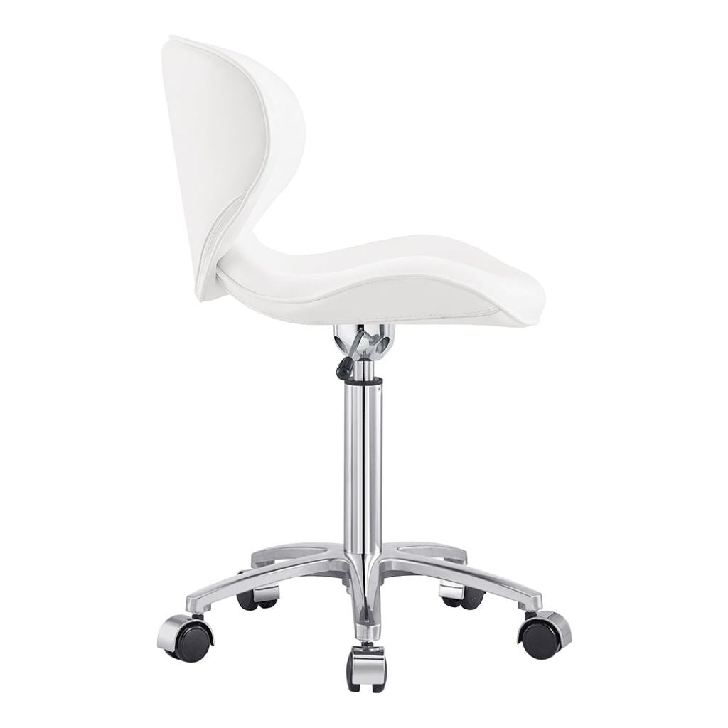Dream In Reality Esperto Stool (9958): White, Side View
