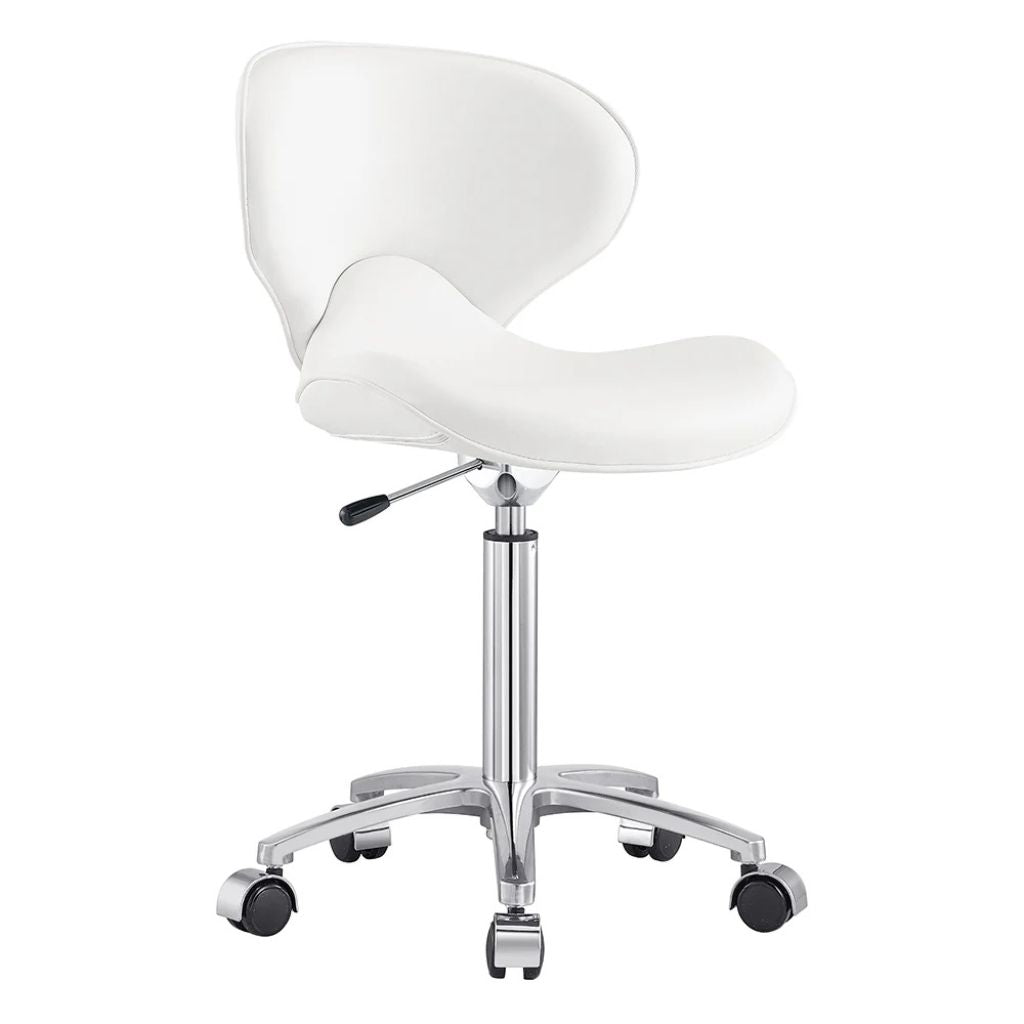 Dream In Reality Esperto Stool (9958): White, Front View