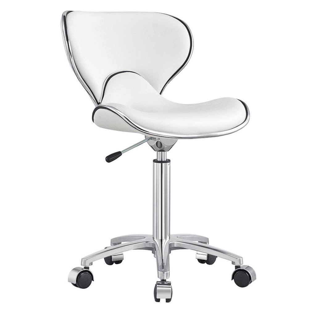 Dream In Reality Esperto Stool (9958): White, Front View