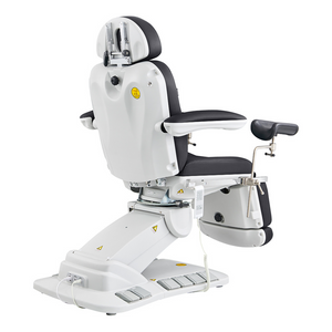 Dream In Reality Fiona Exam Table With Stirrups (8246EBYH-stirrups): Black, Back View