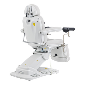 Dream In Reality Fiona Exam Table With Stirrups (8246EBYH-stirrups): Gray, Back View