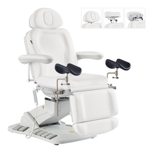Dream In Reality Fiona Exam Table With Stirrups (8246EBYH-stirrups): White