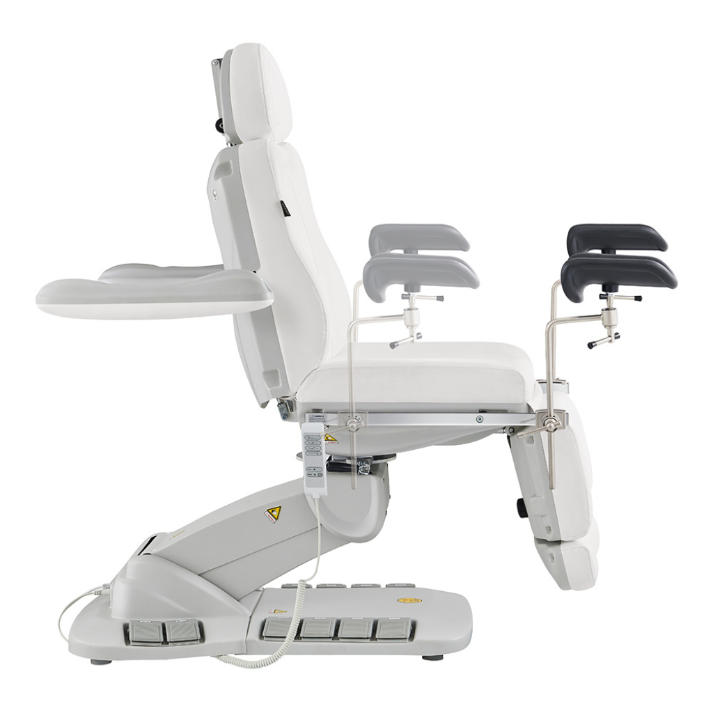 Dream In Reality Fiona Exam Table With Stirrups (8246EBYH-stirrups): White