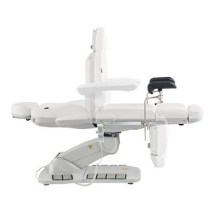 Dream In Reality Fiona Exam Table With Stirrups (8246EBYH-stirrups): White, Adjustable Backrest and Footrest